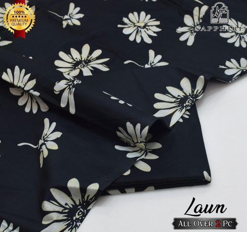 2-Piece Unstitched Printed Lawn – Multi Colors & Designs