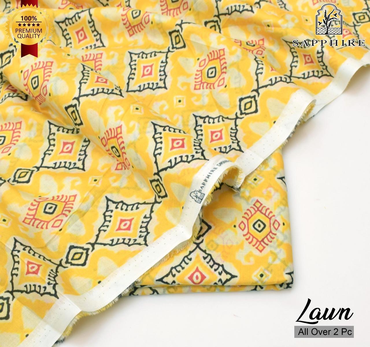 2-Piece Unstitched Printed Lawn – Multi Colors & Designs