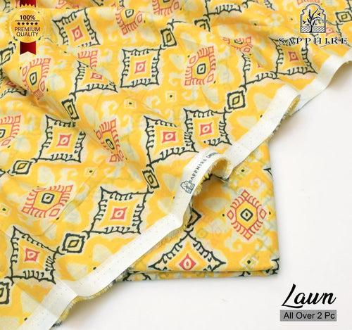 2-Piece Unstitched Printed Lawn – Multi Colors & Designs